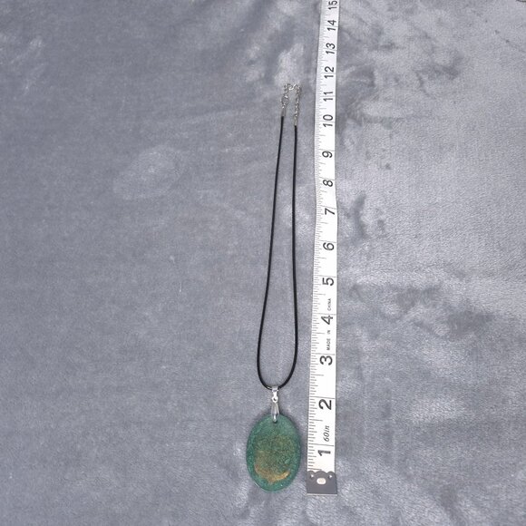 Handmade Resin Acorn Pendant Necklace Black Cord Nature-Inspired Jewelry - Picture 3 of 4